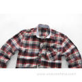 Single Breasted Turn Down Collar Plaid Shirt